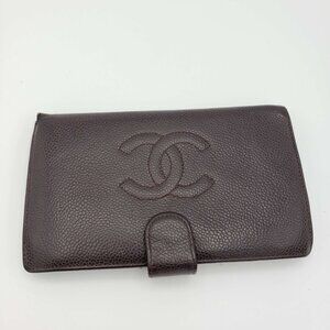 Brown 100% Authentic Chanel Leather Wallet
